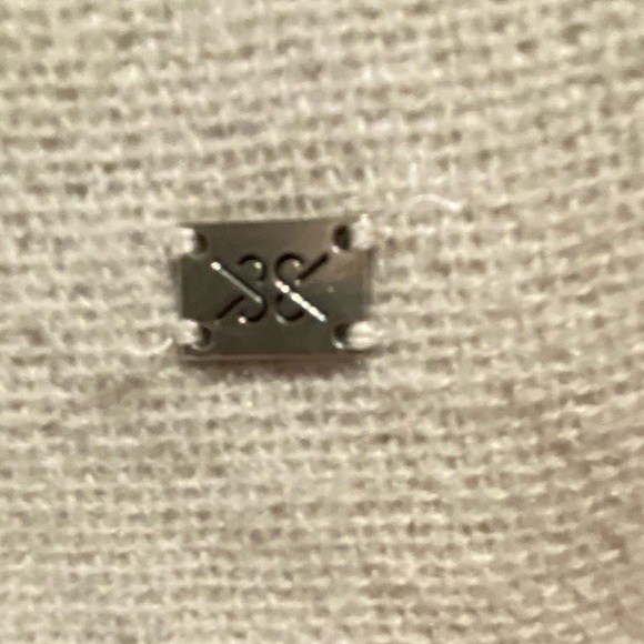 SOIA & KYO Women's Open Front Pink and Cream Fringe Shawl - Picture 6 of 7